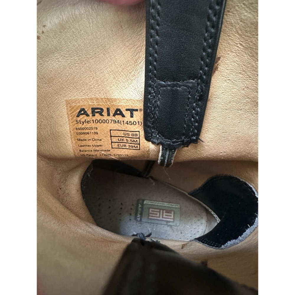 Ariat Black Leather Western Boots - Picture 6 of 6